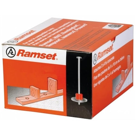 Ramset Dixie Sales Co Itw Brands 00809 100 Count 2.5 in. Powder Fastener Pin With Washe 809
